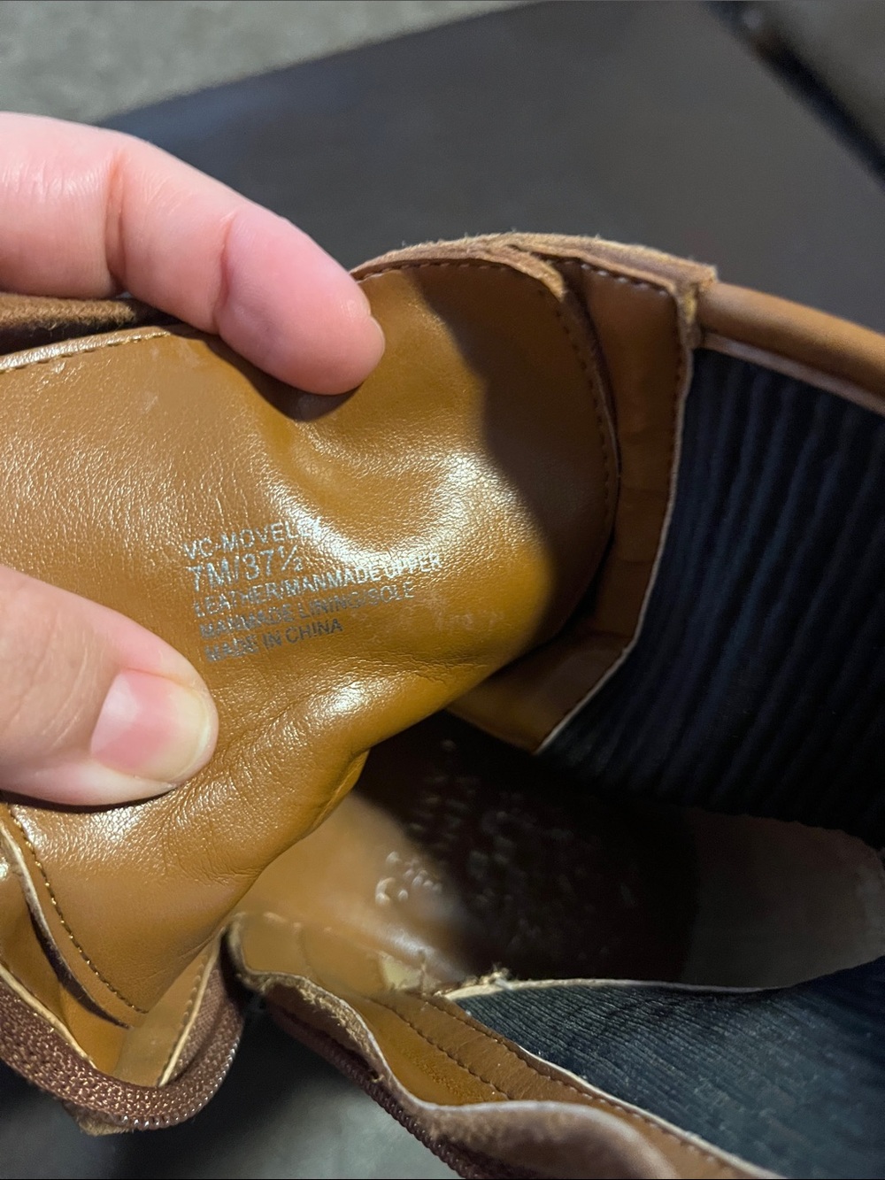 Vince Camuto Tan Suede Combat Moto Boots - Picture 5 of 8
